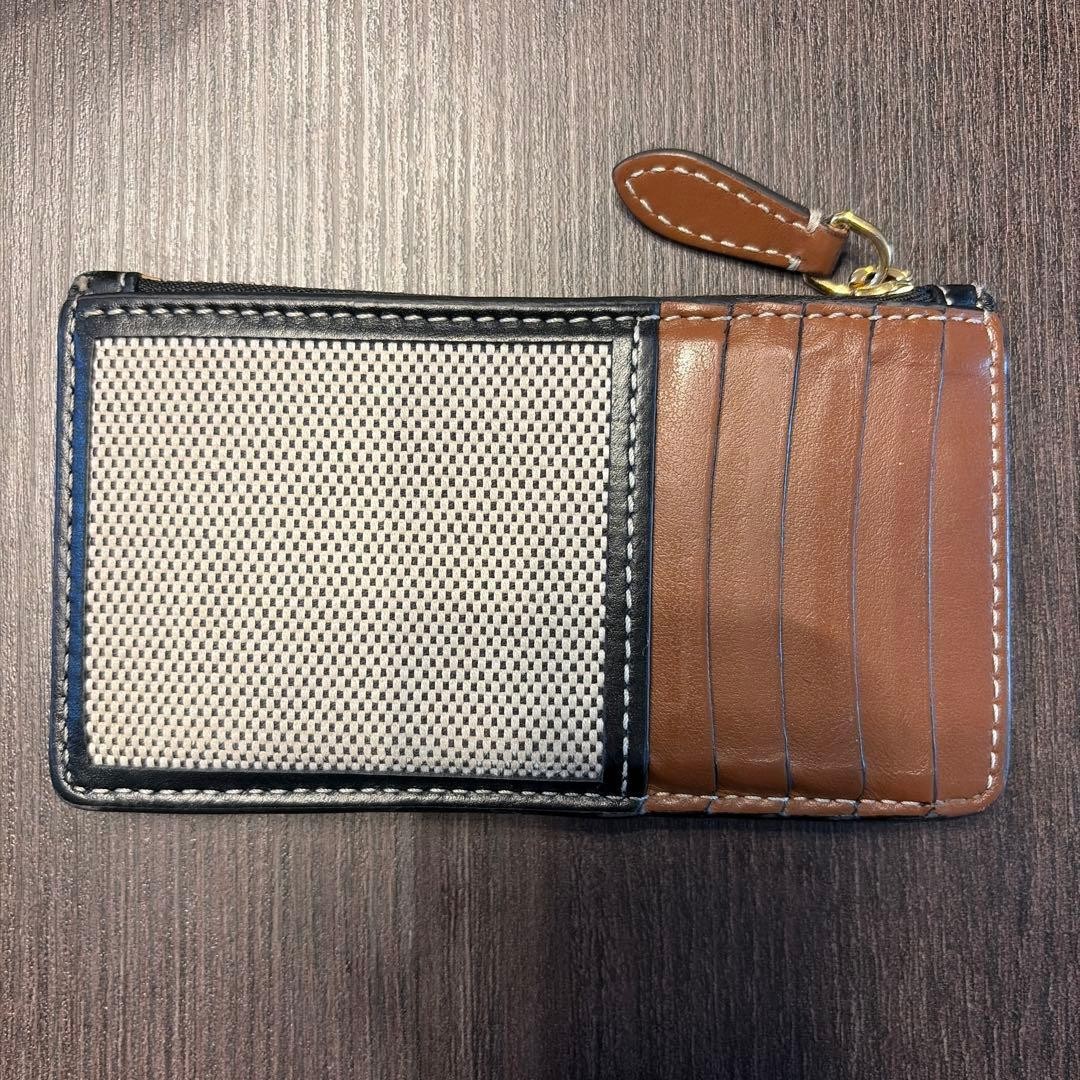 Burberry Card Case Coin Pouch Leather Fragment Small Wallet Used thumbnail 2