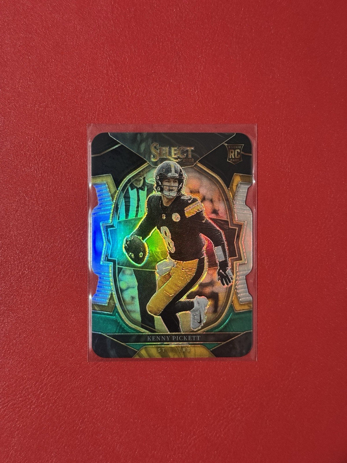 2022 Panini Select Concourse Kenny Pickett #64 Black & Green Prizm Die-Cut (RC)