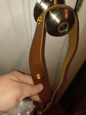 Elegant Leather Dog Door Bells with Brass Bells for Effective Potty Training