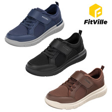 FitVille Men's Extra Wide Lightweight Walking Shoes Non Slip Casual Sneakers