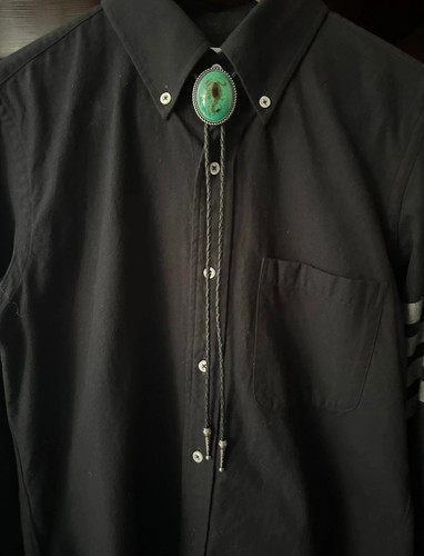 Collana da sposa cravatta BOLO vero scorpione agata vintage western cowboy tutti i colori - Foto 5 di 6