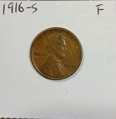1916-S Lincoln Wheat Cent San Francisco Mint Fine
