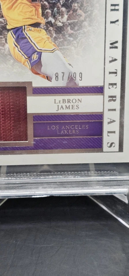 2018-19 National Treasures LeBron James Lakers Biography Materials /99 GU BGS 9 - Image 3 of 3