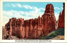 Vintage Union Pacific Bryce Canyon National Park Postcard The Cathedral