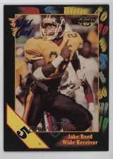 1991 Wild Card Draft 5 Stripe Jake Reed #141 Rookie RC qp4. rookie card picture