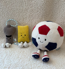 Jellycat BUNDLE Football Ball Yellow Cards  Whistle WORLDCUP