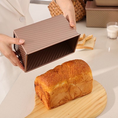 Loaf Pan With Lid, 1 Lb Dough Nonstick Bread Pan With Lid For Homemade Bread