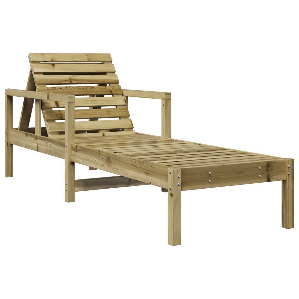 AX Lettino Prendisole Schienale Regolabile Piscina Garden Veranda Rustico 832542