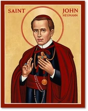 ST SAINT JOHN NEUMANN ICON  8x10" ULTRA PREMIUM SATIN Print ready to frame