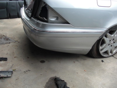 Primed Rear Bumper Cover For 2000-2006 Mercedes S430 (W220) – No Sensor Cut-outs