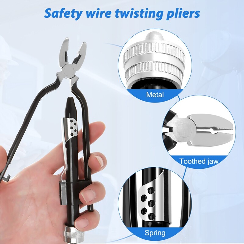 6 Inch Safety Wire Twisting Twister Side Cutting Lockwire Pliers with