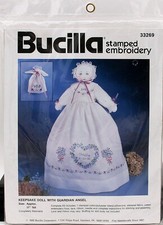 BUCILLA Stamped Embroidery Guardian Angel Keepsake Doll  33269 Vintage 1992