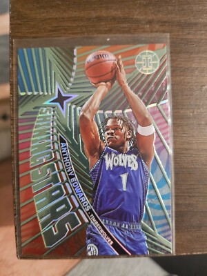 2021-2022 Panini Illusions Anthony Edwards Shining Stars Emerald #3 T-Wolves