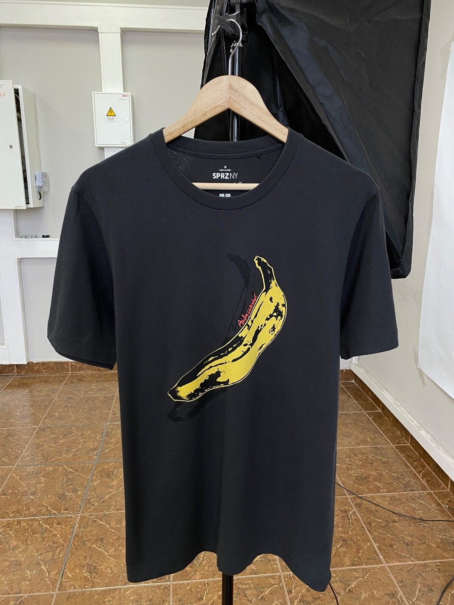? Andy Warhol Uniqlo Banana art rare t-shirt size M color gray | eBay