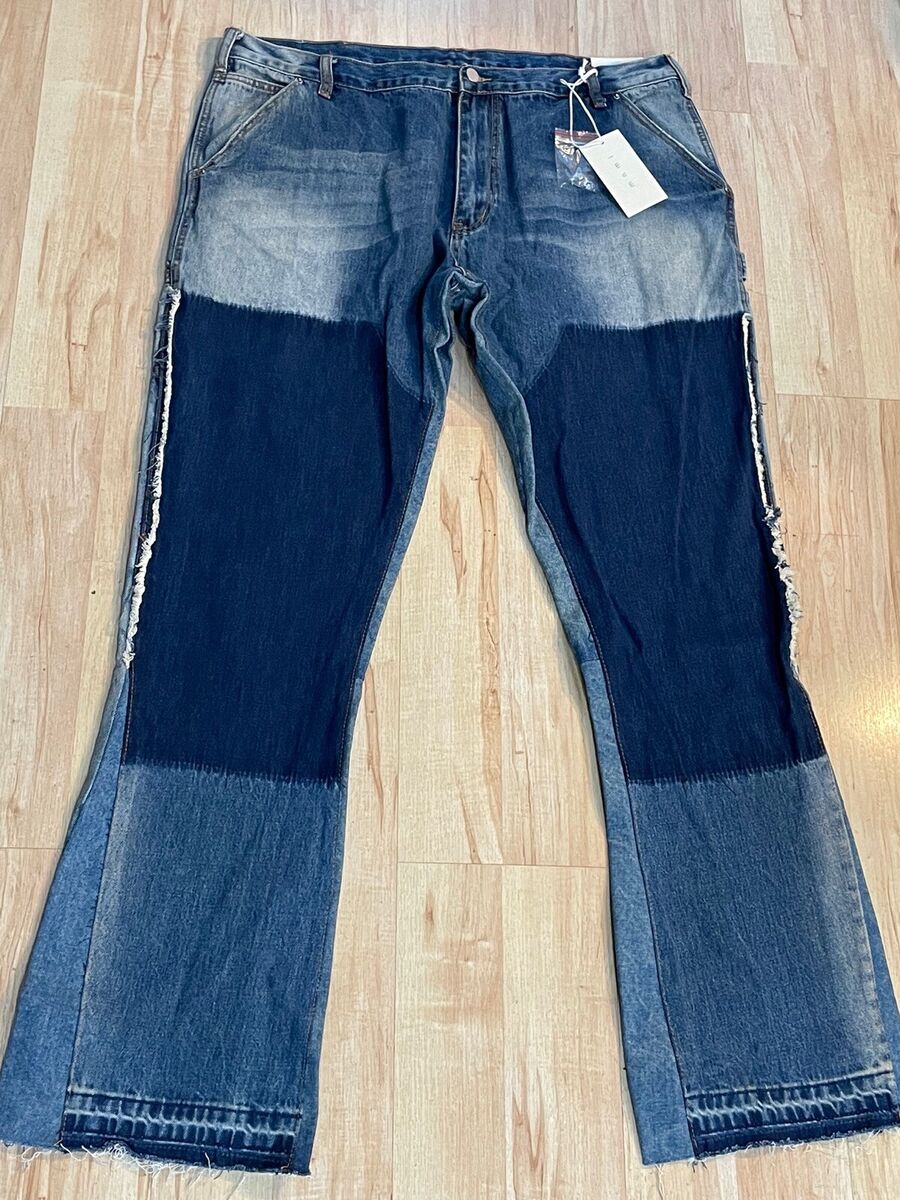 Brand New Men's MNML Jeans B118 Work Flare Denim Blue Brand New Men's MNML Jeans B118 Work Flare Denim Blue