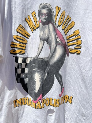 Indy 500 1994 “Show Me Your Tits” Nascar Formula One 1 Vintage 90s 