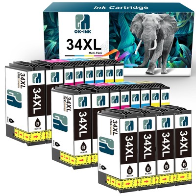 SET XL Drucker Patronen für Epson 34 XL WorkForce Pro WF-3700-3720 WF-3725 DWF.