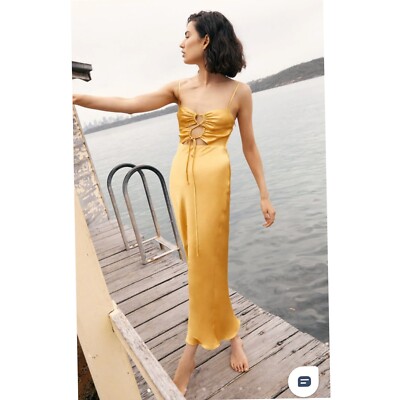 knee length dresses for ladies Saffron Ruched Midi Dress E4876A1666 – Agua de Coco main image 1