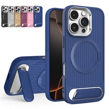 For iPhone 16 Pro Max 15 14 13 12 11 Mag Safe Magnetic Shockproof Case Kickstand