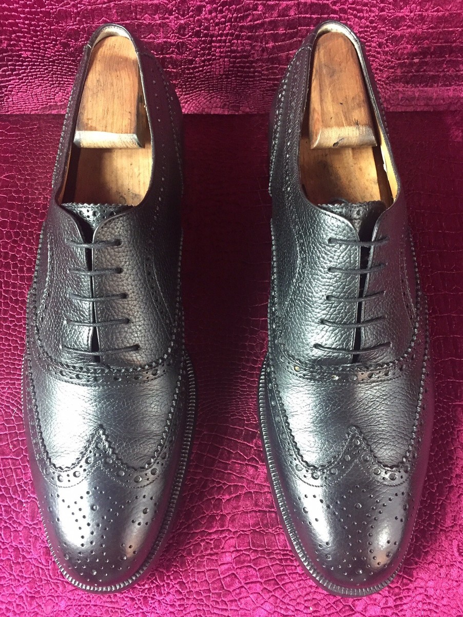 $980 Mens Salvatore Ferragamo Black Leather Oxfords Sz 11 US  display picture 2
