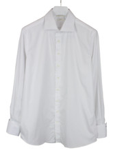 SUITSUPPLY Traveller Slim Fit Formal Shirt Men's UK 44 Cutaway Neck White