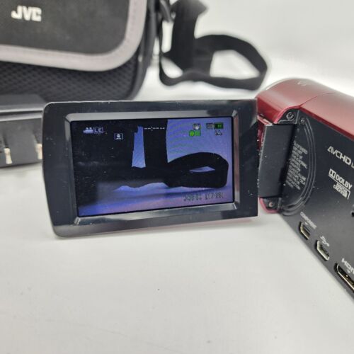 JVC Everio GZ-HM30RU Camcorder + Case Bundle Red Tested & Working - Picture 9 of 9