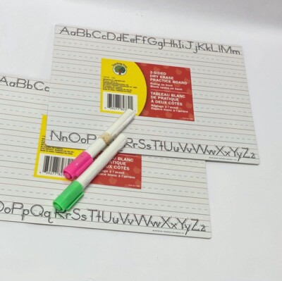 Teaching Tree 2-Sided  Dry Erase Alphabets Practice Boards Set Of 2  A16