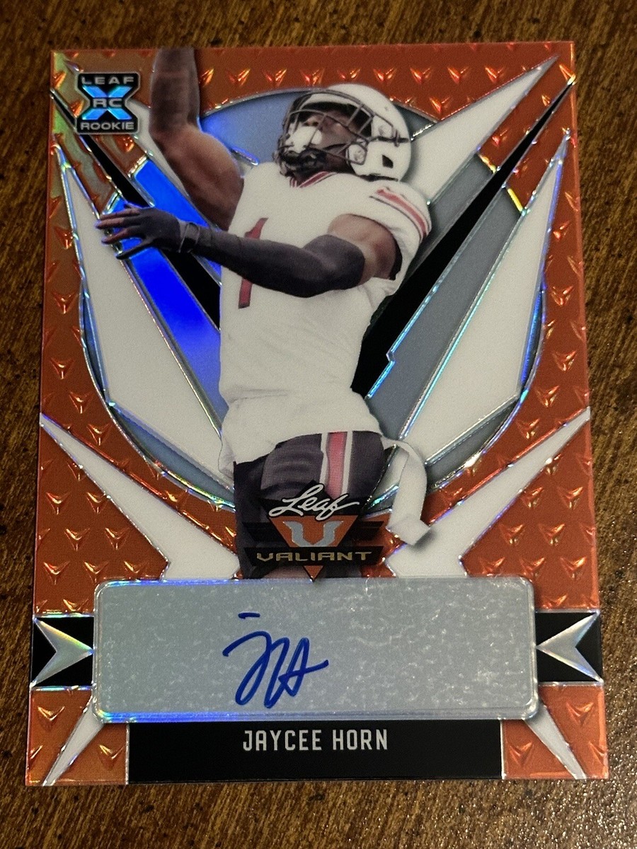 JAYCEE HORN 2021 Leaf Valiant AUTOGRAPH #32/50 Carolina Panthers