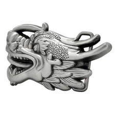 Chinese Dragon Head Belt Buckle Solid Metal Fantasy Gifts