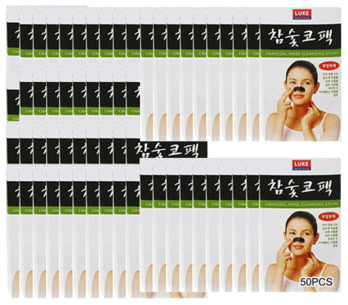 Korean Charcoal Nose Pore Cleansing Strips Blackhead Peel Off mask pack_50pcs - Picture 1 of 5