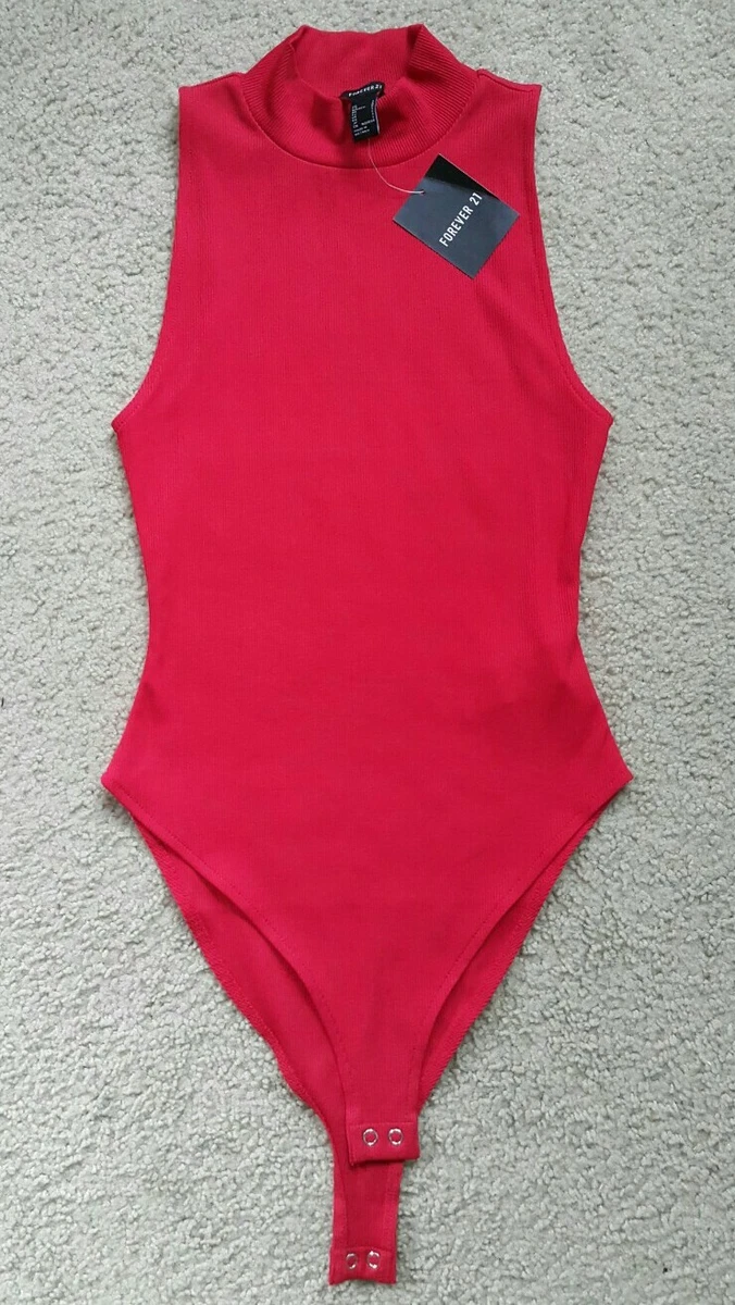 Red bodysuit forever 21 sales