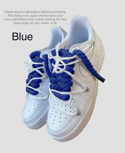 Final Sale-Blue Rope Laces Custom Air Force 1