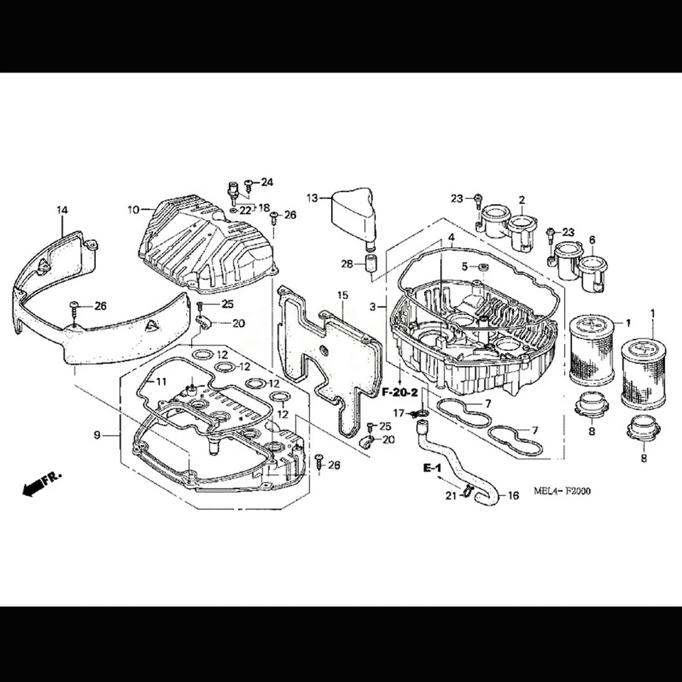 FILTRO DE AIRE DE REPUESTO DIRECTO OE 04-07 HONDA CBR 1000RR FIREBLADE 17210-MEL-000 Foto 2 de 4