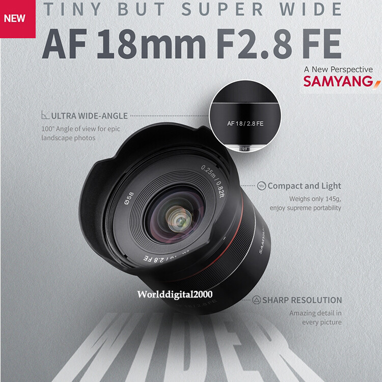 【May】　SAMYANG AF 18mm F2.8 FE　Sony E Samyang AF 18mm F2.8 FE Autofocus Lens for Sony E Cameras