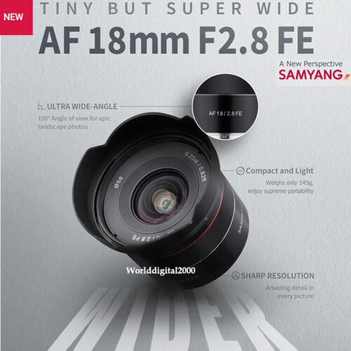 Samyang Optics  New AF 18mm F2.8 Sony FE Lens For Sony E-Mount Full Frame - 第 1/1 張圖片