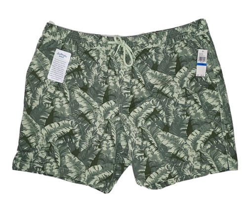 New IZOD Men's Saltwater Stretch Flat Front Green Relaxed Classics Shorts Sz 2XL
