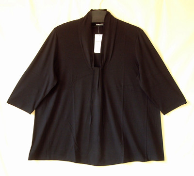 SAMOON Shirt by Gerry Weber schwarz fließender Viskose Jersey NEU Damen Gr.48