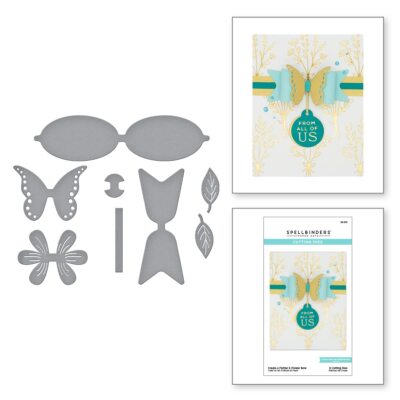 Spellbinders Etched Dies-Flutter & Flower Bow -Inspired Basics