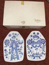 Figgjo Lotte Turi Cheese/Butter Dish Wall Plaque, Man & Woman Norway Vintage