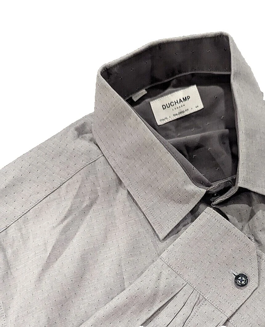 Duchamp Camisas Sociais 100% algodão Sólido para Homens