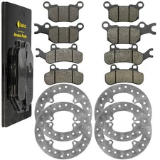 Front & Rear Brake Disc with Pads for Can-Am Defender HD5 HD8 HD10 2015 - 2023