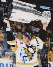 Pittsburgh Penguins Stanley Cup Carl Hagelin Signed Autographed 8x10 Photo COA D