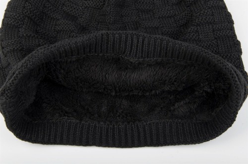 warme Feinstrick Beanie Mütze, Flecht Muster, weiches Fleece Innenfutter, Unisex - Bild 6 von 50