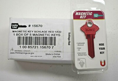 Lucky Line Magnetic Red Schlage Sc1 Lightweight Aluminium Multiple Key 15670
