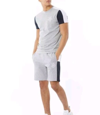Brave Soul Mens Piece Shorts T shirt Gym Casual Set Size L