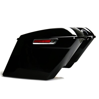 Gloss Black 5'' Extended Stretched Packtaschen für Harley-Davidson FLTRX 15-18
