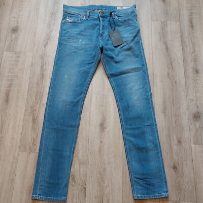 DIESEL Tepphar Ultrasoft Slim-Carrot Stretch Men's Jeans - Blue - W31 L32