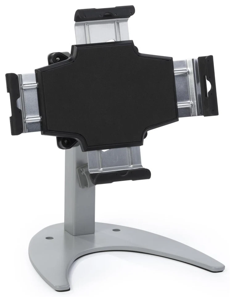 FlexStand iPad Counter Stand w/ Tilting Bracket, Rotating, Clamp & Lock - Silver - Image 2 of 4