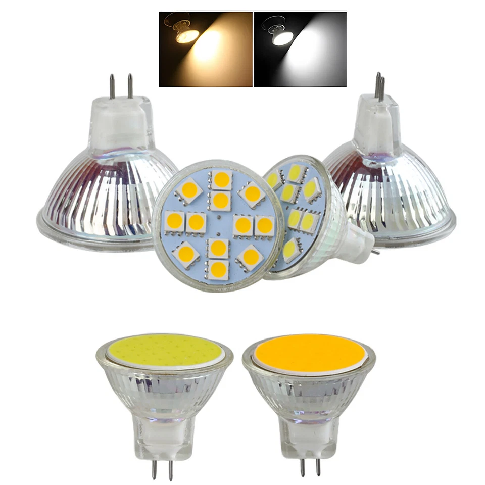 1X 10X MR11 GU4 LED Spotlight Bulbs 12V 24V COB SMD 3W Replace 30W Halogen Lamp - Image 2 of 4