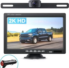 Backup Camera for Truck 7''HD 2K Front/Rear View Monitor kit IP69 Waterproof ...